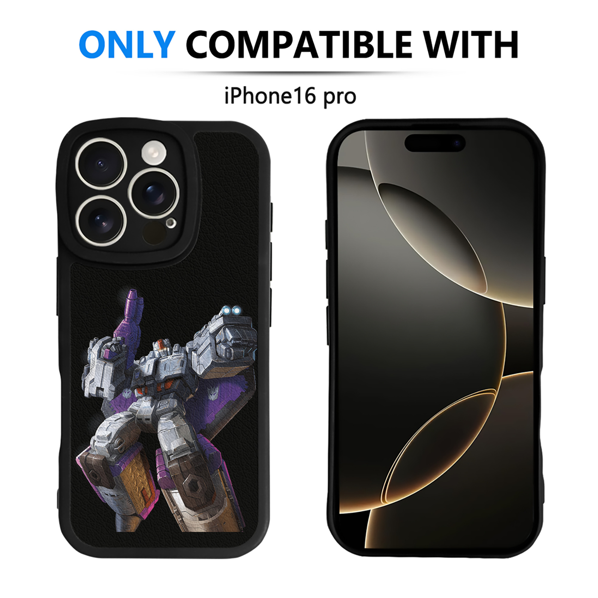 （画像用） Transformers トランスフォーマー 【iPhone 16シリーズ対応】シリコンスマホケース（レザー調） 材質：シリコン